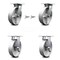 Service Caster 8 Inch Semi Steel Caster Set with Roller Bearing 2 Swivel Lock and 2 Rigid SCC SCC-35S820-SSR-BSL-2-R-2 - alternate 1